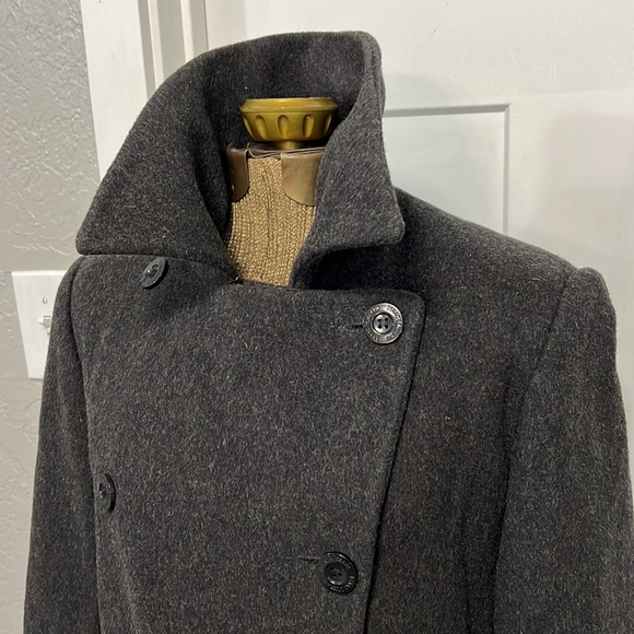 ISAAC MIZRAHI VINTAGE MERINO WOOL UNION MADE PEA COAT 6 - Picture 5 of 17